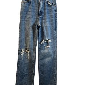 Women Blue Distressed Jeans